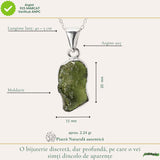 Colier argint 925 cu moldavit brut neregulat – energie si claritate interioara