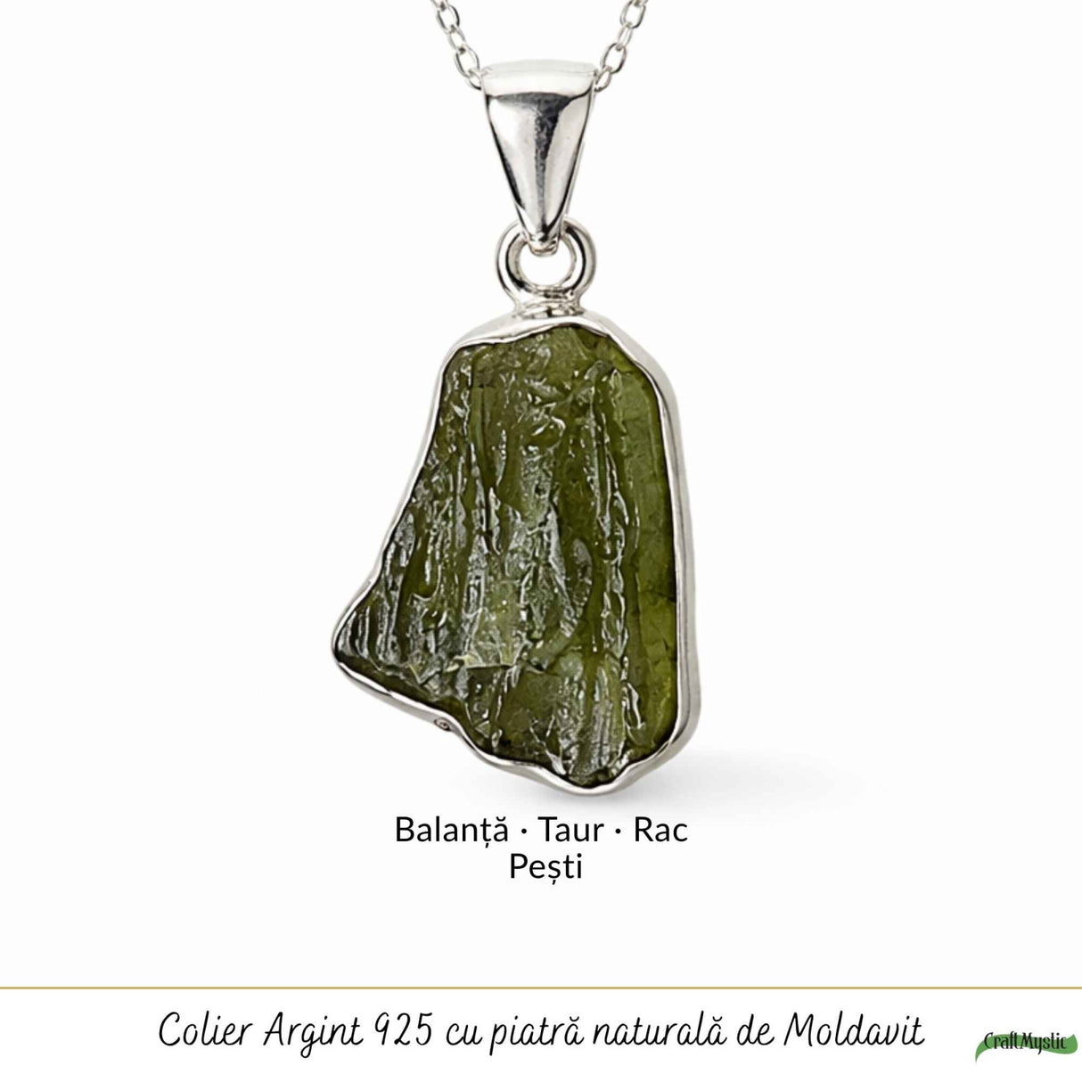 Colier argint 925 cu moldavit brut neregulat – transformare si claritate interioara