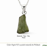 Colier argint 925 cu moldavit brut neregulat – transformare si energie autentica