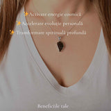 Colier Moldavit Brut Neuniform Argint 925 – Transformare si Claritate Interioara
