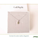 Colier Argint 925 cu Moldavit Fatetat Delica – Transformare si Claritate