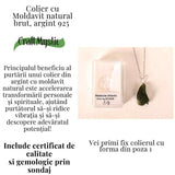 Colier Argint 925 cu Moldavit natural brut 3.8 g - prezenta, sens si spatiu pentru tine