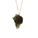 Colier Argint 925 cu Moldavit natural brut 2.7 g - laritate interioara pentru momente de transformare constienta
