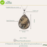 Colier Argint 925 cu Opal Dendritic – Echilibru si Claritate Interioara