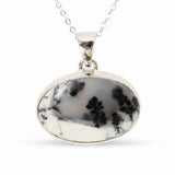 Colier Argint 925 cu Opal Dendritic Oval – Echilibru si Claritate Naturala