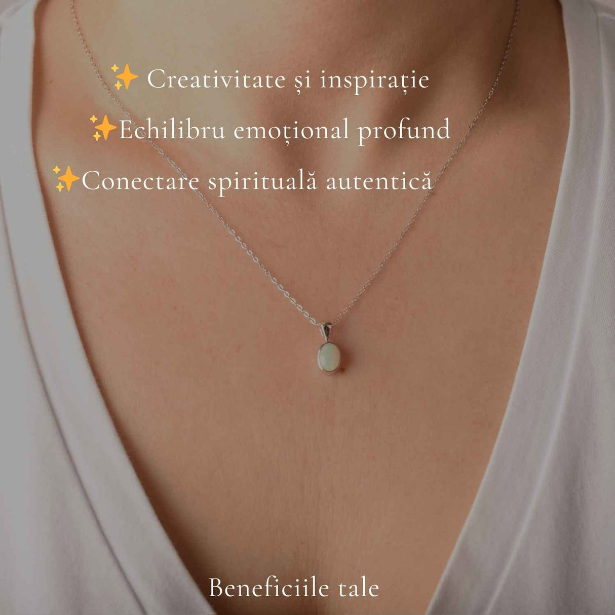 Colier Argint 925 cu Opal Etiopian Oval – Intuitie si Energie Pozitiva