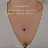 Colier Argint 925 cu Opal Negru Oval – Eleganta si Protectie Energetica