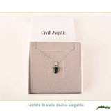 Colier Argint 925 cu Opal Negru Oval – Eleganta si Protectie Energetica