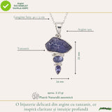 Colier Argint 925 cu Triplu Tanzanit – Claritate, Intuitie si Echilibru Interior
