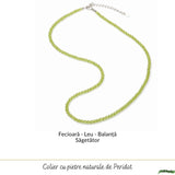 Colier Fin la Baza Gatului Tip Choker cu Peridot Fatetat 3 mm – Prospețime si Eleganta Naturala
