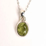 Colier Argint 925 cu Peridot Natural Oval - Lumina Interioara si Energie Pozitiva