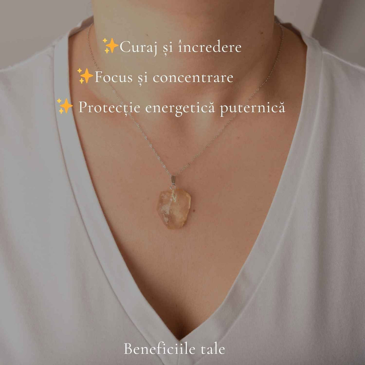 Colier Argint 925 cu Piatra Desertului Libian Brut – Protecte si Energie Solara