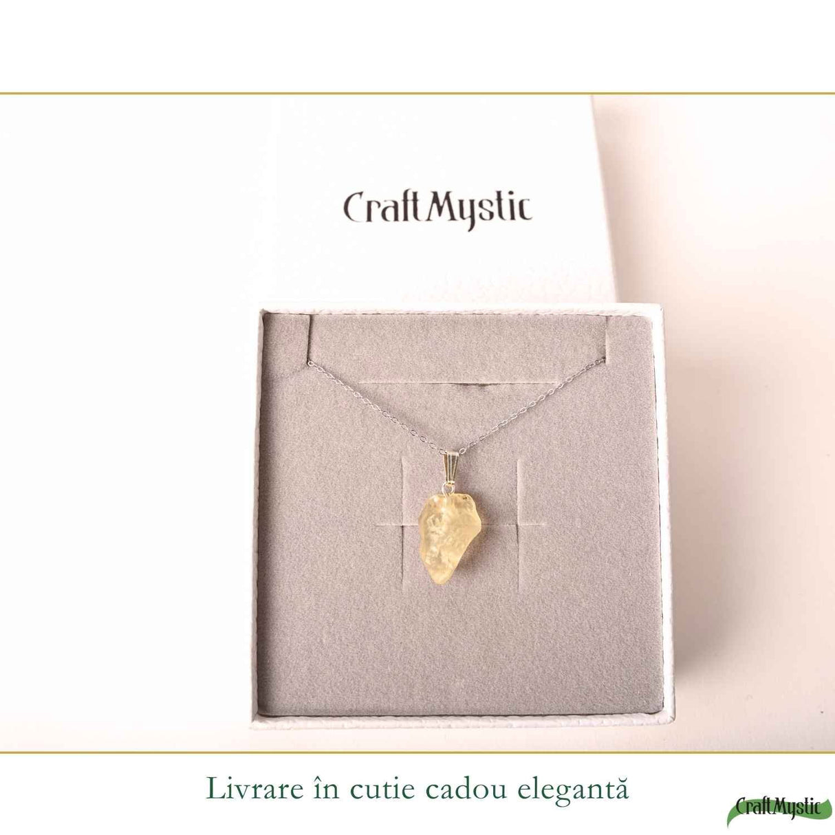Colier Argint 925 cu Piatra Desertului Libian Neuniforma – Energie si Protectie