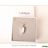 Colier Argint 925 cu Piatra Lunii Neuniform – Intuitie si Echilibru Emotional
