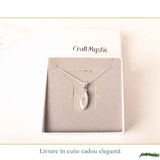 Colier Argint 925 cu Piatra Lunii Fatetata Delica – Feminitate si Echilibru Interior