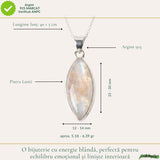 Colier Argint 925 cu Piatra Lunii Delica – Intuitie si Feminitate Naturala