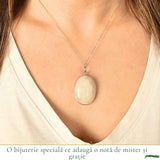 Colier argint 925 piatra lunii oval – intuitie si echilibru interior