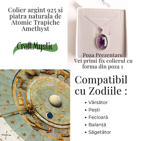 Colier cu Ametist, Argint 925 – CraftMystic
