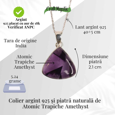 Colier cu Ametist, Argint 925 – CraftMystic