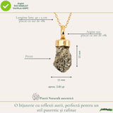 Colier argint 925 cu Pirita neuniform – Prosperitate si incredere