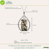 Colier Argint 925 cu Pirita Lacrima – Prosperitate si incredere Personala