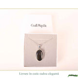 Colier Argint 925 cu Labradorit Violet Oval – Intuitie si Protectie