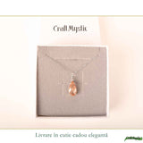 Colier Argint 925 cu Topaz Imperial Lacrima – Abundenta si incredere in Tine