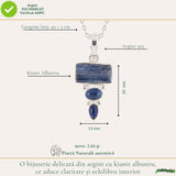 Colier Argint 925 cu Triplu Kianit Albastru – Claritate si Echilibru Interior