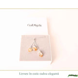 Colier cu Triplu Citrin Brut Natural – Abundenta, incredere si Energie Pozitiva