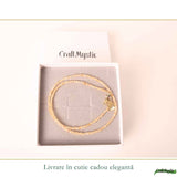 Colier Fin la Baza Gatului Tip Choker cu Citrin Fatetat – Abundenta si Energie Pozitiva