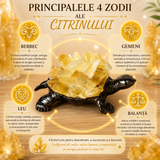 Lampa cu Citrin Natural in Forma de Broasca Testoasa – Prosperitate si Energie Pozitiva