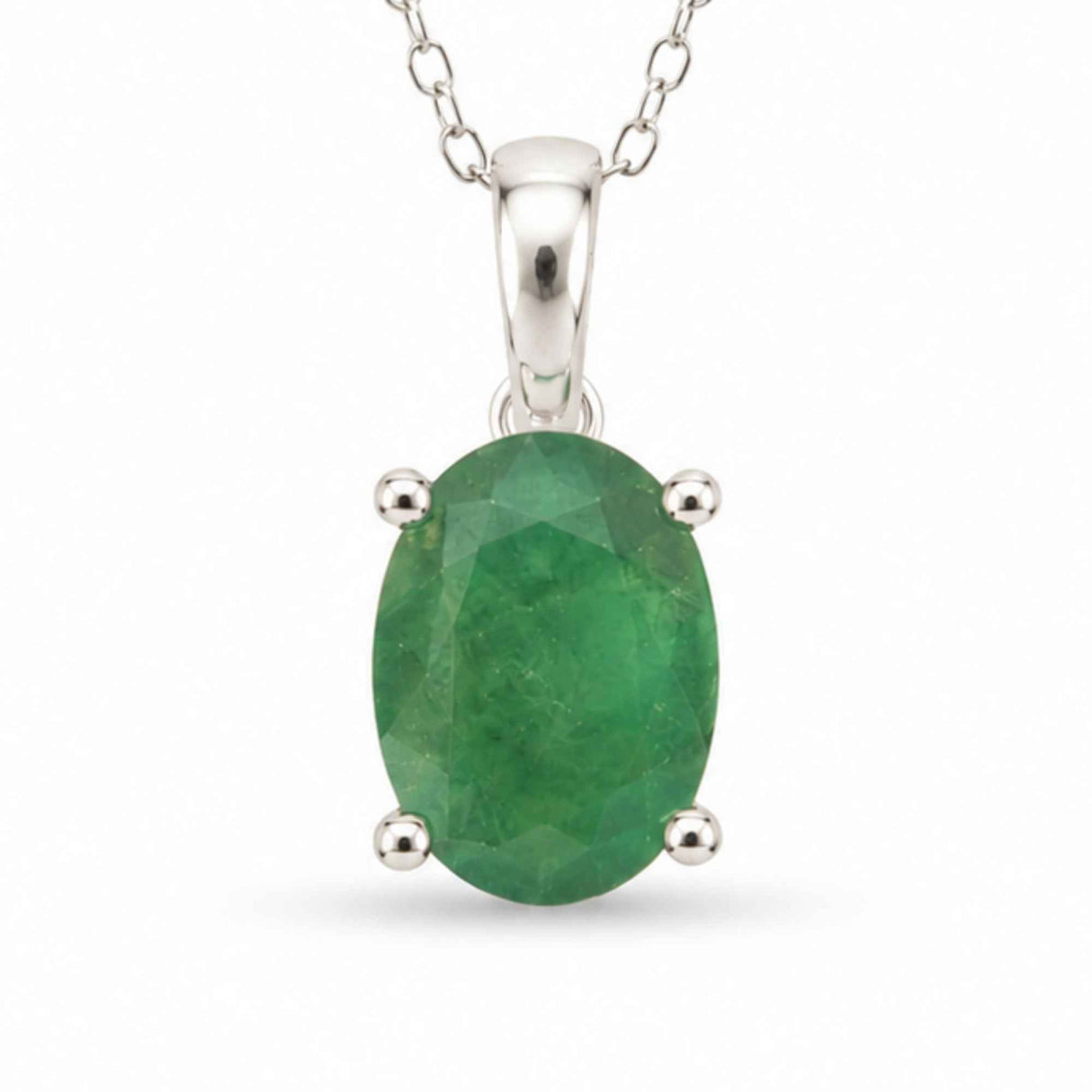Colier Argint 925 cu Kianit Verde Fatetat – Echilibru si Claritate Interioara