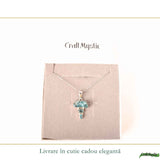 Colier Argint 925 cu Triplu Apatit Albastru – Claritate si Comunicare Autentica
