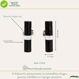 Cercei Argint 925 cu Turmalina Neagra – Protectie si Echilibru Zilnic