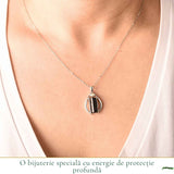 Cercei Argint 925 cu Turmalina Neagra – Protectie si Echilibru Zilnic
