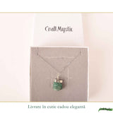 Colier Argint 925 cu Smarald Brut – Energie, Iubire si Echilibru Interior