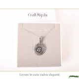 Colier Argint 925 Soare si Semiluna – Protectie, Echilibru si Energie Mistica