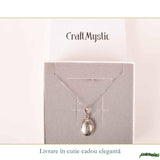 Colier Argint 925 cu Meteorit Oval – Curaj si Energie Cosmica