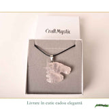 Colier cu Cuart Roz Natural in Forma de Cal – Iubire, Blandete si Libertate