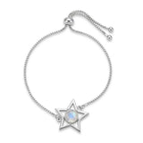 Bratara Argint 925 cu Piatra Lunii Stea – Intuitie si Echilibru Feminin