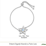Bratara Argint 925 cu Piatra Lunii Stea – Intuitie si Echilibru Feminin