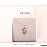 Colier Argint 925 cu Labradorit Soare si Luna – Echilibru si Intuitie
