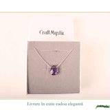Colier argint 925 cu ametist lacrima – liniste si echilibru emotional