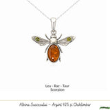 Colier Argint 925 Albina cu Chihlimbar Natural - Energie si Bucurie Solara