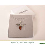 Colier Argint 925 Albina cu Chihlimbar Natural - Energie si Bucurie Solara