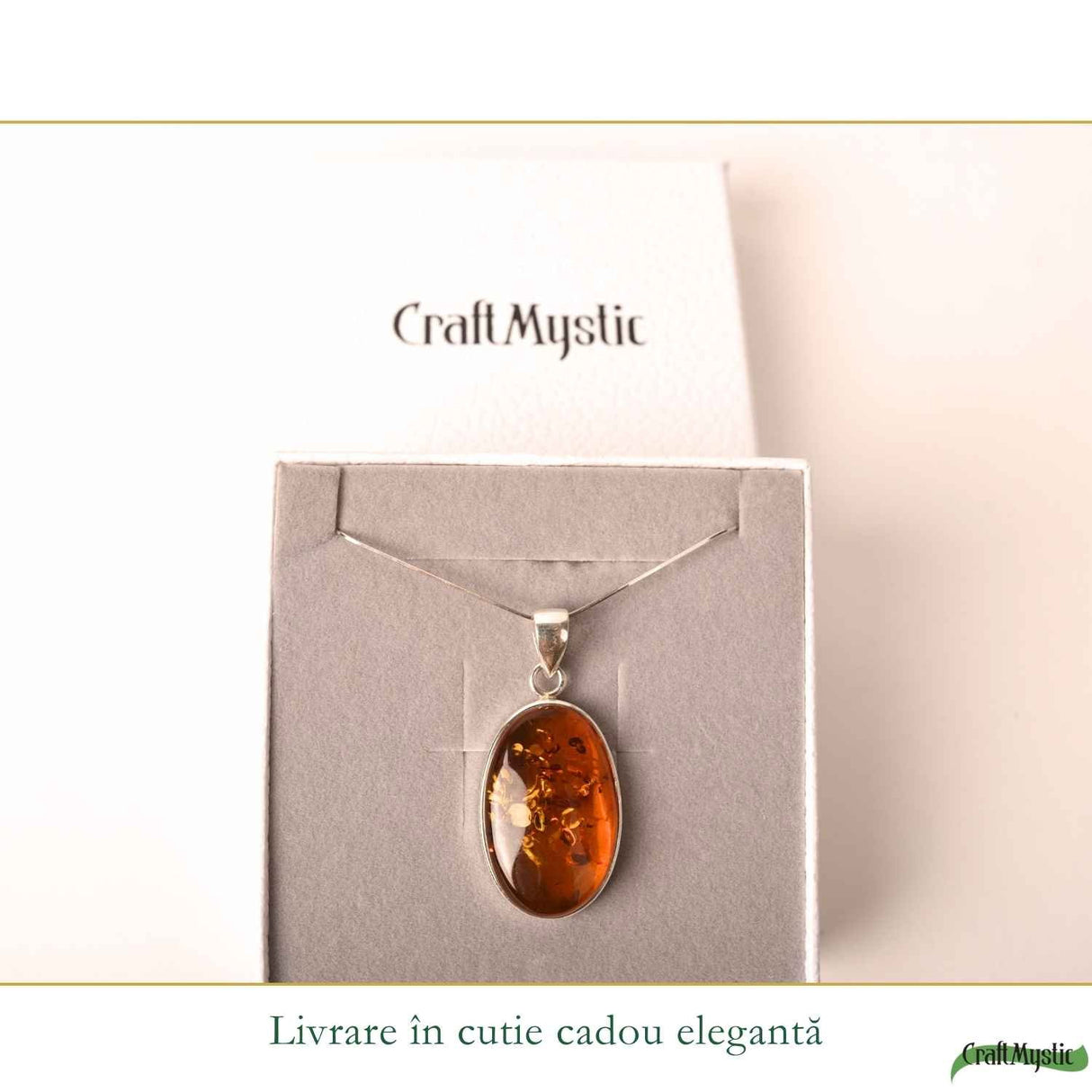 Colier Argint 925 cu Chihlimbar – Energie Pozitiva si Echilibru Interior