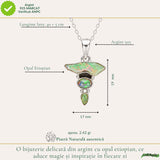 Colier Argint 925 cu Triplu Opal Etiopian – Magie, Inspiratie si Creativitate