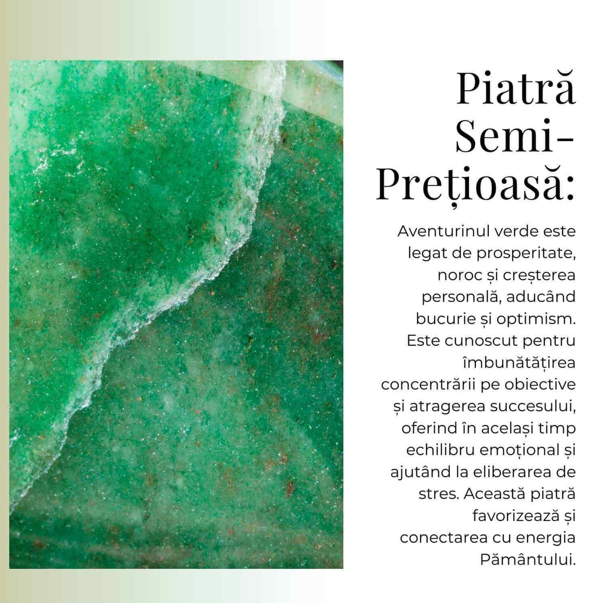 Colier Argintiu cu Aventurin Verde Forma Pi - Echilibru si Prosperitate, Lungime Totala 50 cm, Diametru Pandantiv 20 mm