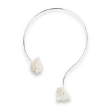 Colier Choker Argintiu cu Cristal de Stanca - Echilibru si Claritate Energetica