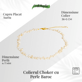 Colier choker cu perle design baroc - Eleganta naturala, mereu la moda